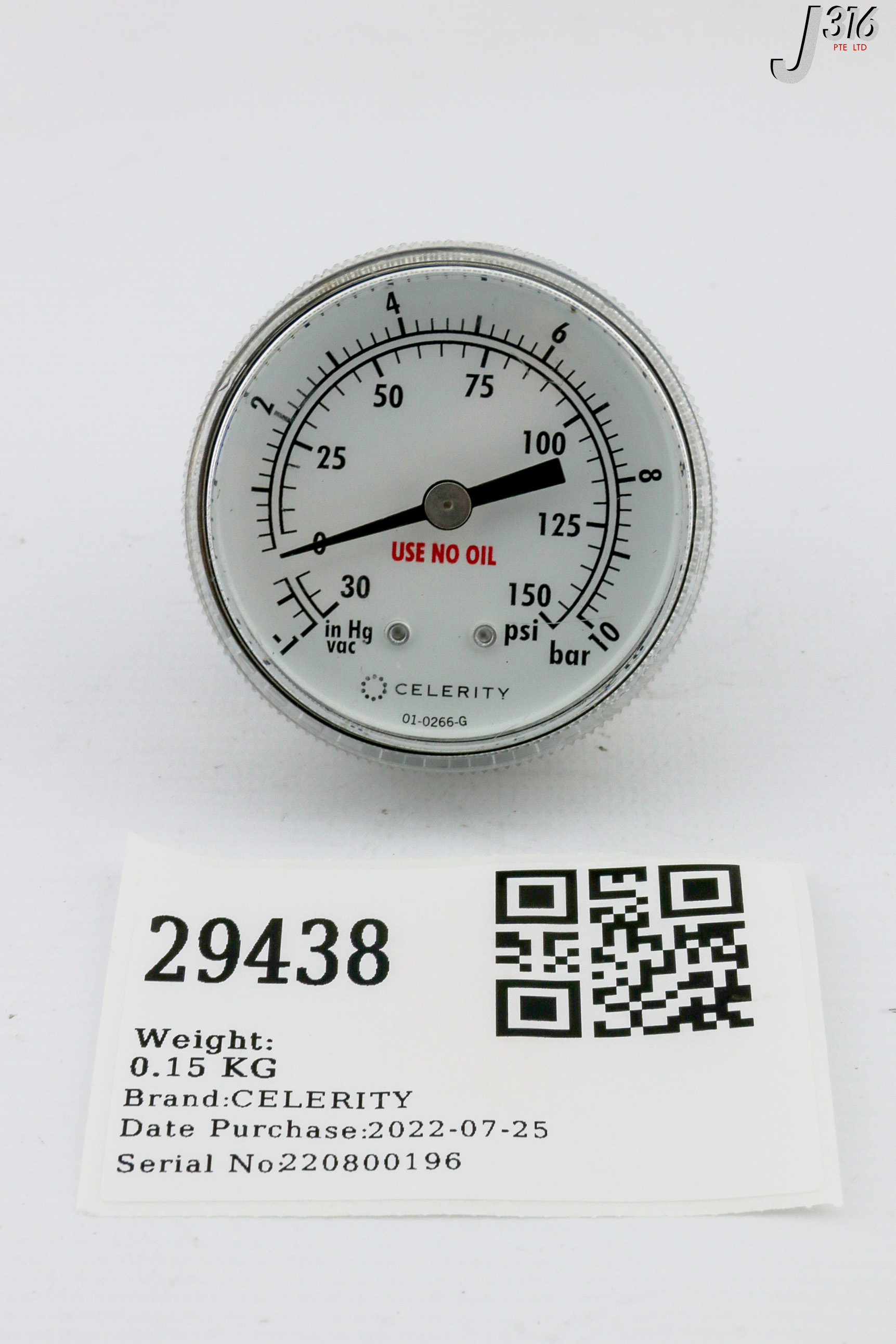 29438 CELERITY PRESSURE GAUGE, -30 - 150 PSI 01-0266-G | eBay